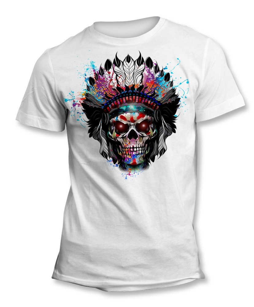 Tee-shirt Tête de Mort Phosphorescent - Halloween - L'Atelier Textile